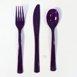 Dark Purple Cutlery Pack - 30 PK